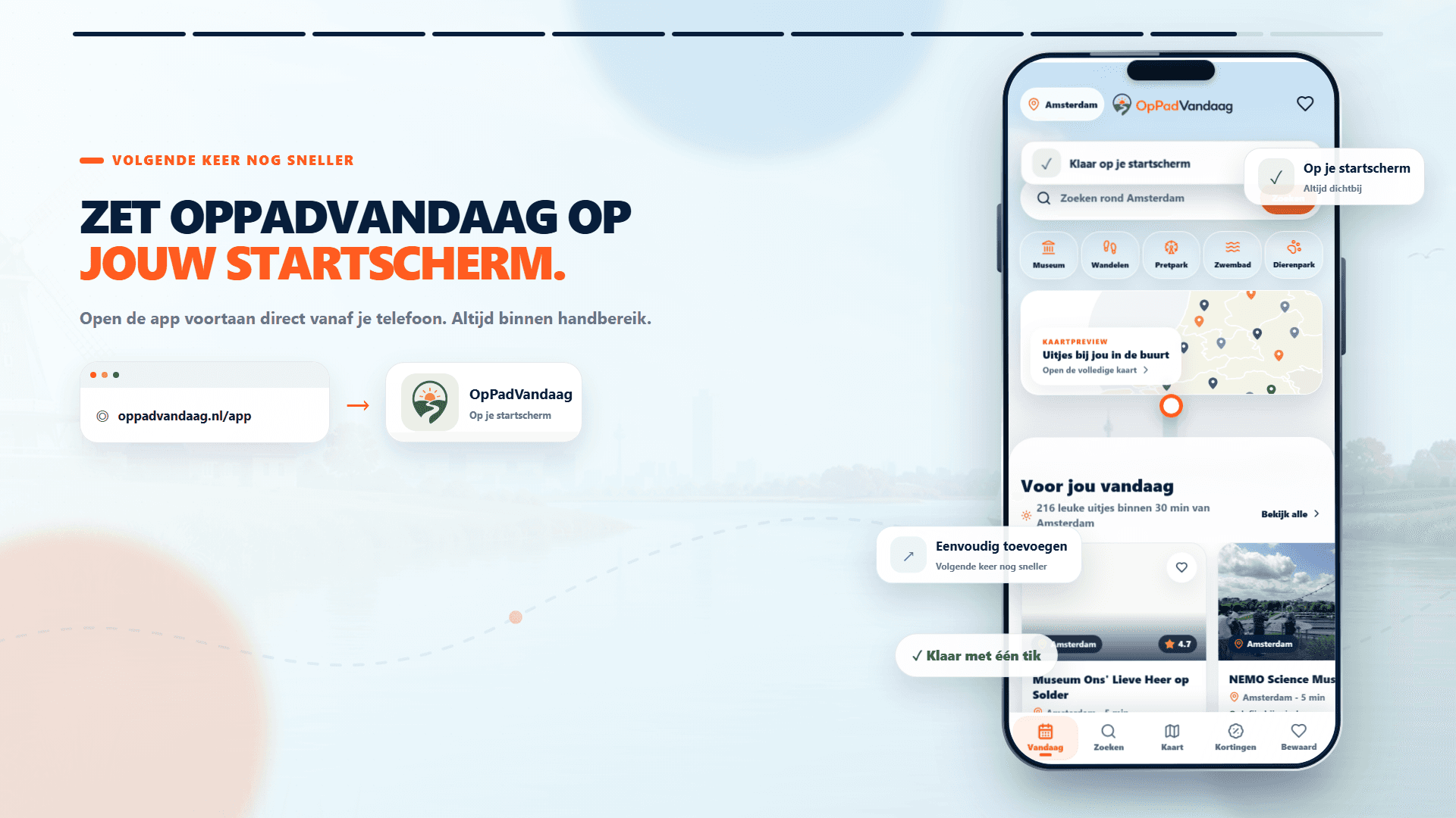 Voorbeeld van de OpPadVandaag-app